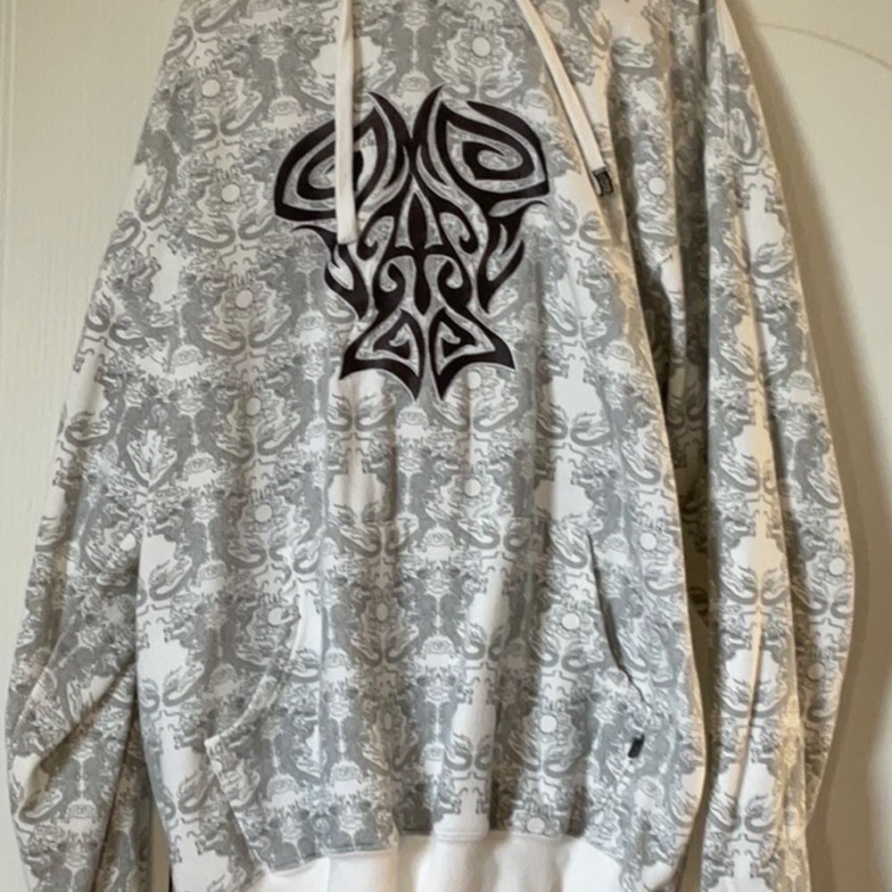 Gray and White Camouflage Sweatshirt